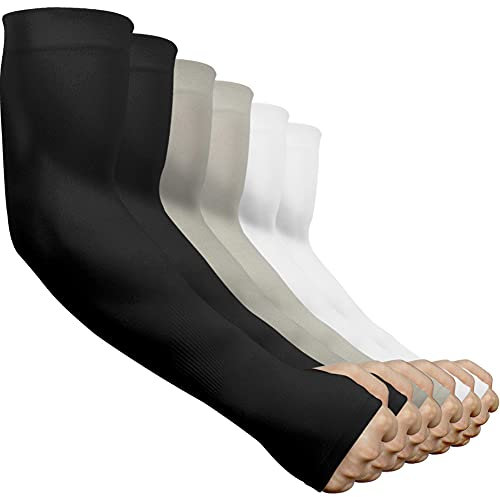 beister 6 Paar Ärmel Kühlung Armwärmer Cooling Arm Sleeves Tattoo Cover für Herren Damen