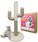 BPS Árbol Rascador para Gato Juguete para Gatos con Forma Cactus Material Rugoso (Beige) BPS-10733
