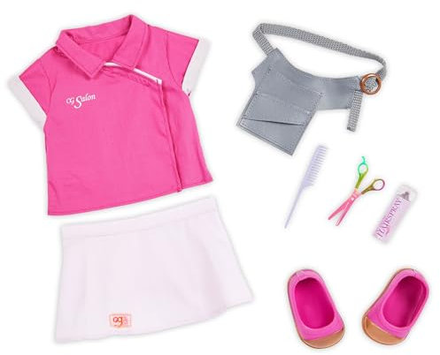 Our Generation – Friseursalon-Outfit – Styling-Accessoires – 46 cm Puppenkleidung – Fantasiespiel – Spielzeug für Kinder ab 3 Jahren – Style Streak