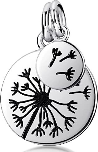 Materia Anhänger mit Pusteblume - Damen Kettenanhänger Silber 925 rund KA-287-Ohne Kette