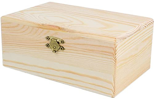 INNSPIRO Caja madera de pino macizo rectangular 20x10,5x3,5cm.