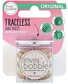 invisibobble Original Haargummis Bronze Me Pretty I 3x Spirale Haargummis bronze für Mädchen und Damen I starker Halt und haarschonend I das Original, designed im Herzen Münchens