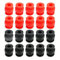 Zubehör für Drohnen 2 0pcs Vibrationsdämpfungskugel Anti-Vibration Gummi-Stoßdämpferkugel for FPV Kamera Gimbal Gopro (Color : Red 10 Black 10)