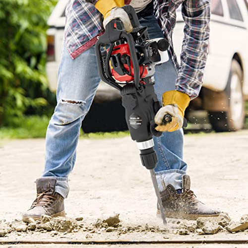 Benzin Abbruchhammer Schlaghammer Stemmhammer MeißElhammer Jack Hammer Betonziegel Steinbrecher Schlagbohrer MeißEl Abbruch Vorschlaghammer Profi Set Beton Ziegeln Steinen Bau Presslufthammer Mit Meiß