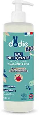 DODIE Eau Nettoyante Bio - visage, corps et siège - dès la naissance - 400mL