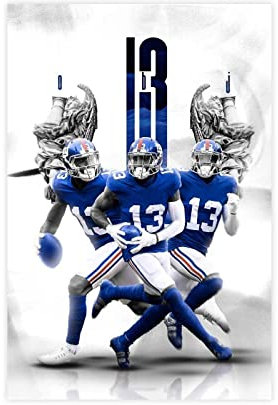 ACIDI Leinwandplakat 50 * 70cm Odell Beckham Jr Poster Leinwand Wandkunst Bilder für Schlafzimmer Wandkunst Geschenke Dekor Kein Rahmen