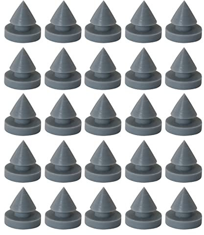 DGBRSM 25 Stück Gummi-Tür-Schalldämpfer 1/2 Zoll Durchmesser Tür Anti-Kollision Schalldämpfer für Metall und Metallrahmen, Grau