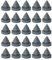 DGBRSM 25 Stück Gummi-Tür-Schalldämpfer 1/2 Zoll Durchmesser Tür Anti-Kollision Schalldämpfer für Metall und Metallrahmen, Grau