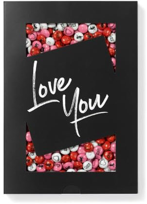 Coffret cadeau M&M'S Love You - 400g de M&M'S au chocolats au lait pré-imprimés sur le thème de l'Amour, Idée de cadeau unique pour lui dire Je t'aime