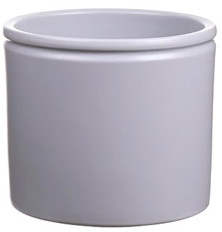 INNA-Glas Keramiktopf ALCHIBA, hellgrau-matt, 12,5 cm, Ø 14 cm - Kleiner Blumentopf
