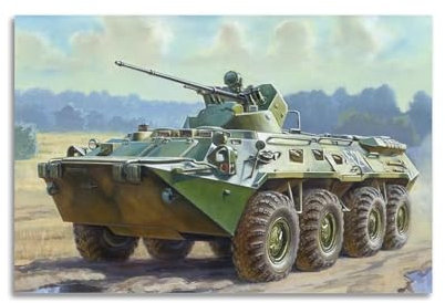 Kriegskunst-Poster, russischer gepanzerter Personentransporter, BTR-80A, dekoratives Gemälde, Leinwand, Kunstbild, 40 x 60 cm