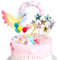 Einhorn Tortendeko 2 Jahre, Einhorn Kuchendeko 2. Geburtstag Mädchen, Torte Kuchen Deko Cake Topper, Geburtstagsdeko für Kinder Mädchen Junge