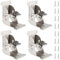 MANCHAP Lot de 4 supports de charnière, support de support pliables à 90/180 degrés, charnières autobloquantes avec vis, charnières de table pliables pour établi, argenté