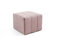 LIKMA Pouf, Hocker Schmutziges Rosa 46x35x46 cm, 3D-Effekt Velvet Sitzhocker, Fußhocker, Pouf Hocker, Polsterhocker, Moderne Sitzbank, Garderobenbank, Ottoman Stoff: Jasmine 61