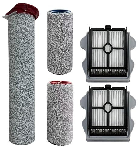 Lot de 5 accessoires pour Roborock Dyad Pro/Dyad Pro Combo, 3 rouleaux à brosse, 2 filtres HEPA