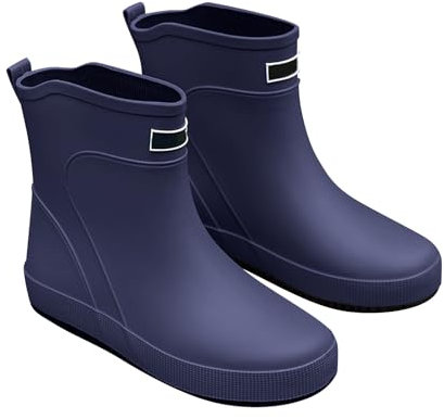 Stivali Da Pioggia Mens Economico Stivali Da Pioggia Medie Gomma Pvc Stivali Scarpe da Lavoro All'aperto Stivali da Acqua Uomo Economici, blu, 41 EU