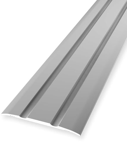 Übergangsleiste 2.5 x 38 x 1000 mm Übergangsschiene Übergangsprofil Aluminium eloxiert Geriffelt Selbstklebend Silber