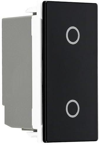 BG EMTDSB Slave Touch LED Dimmer Trailing Edge Euro Module Black Insert