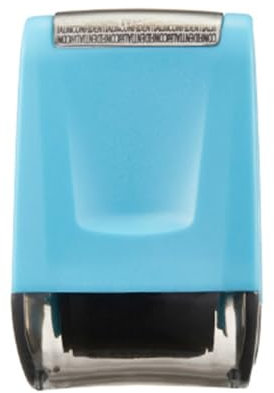 Adressblocker Stempel, Rollenstempel zum Schutz vor Identitätsdiebstahl, Informationsblocker Sicherheitsstempel, Sicherheit persönlicher Daten, Datenverteidiger (Blau)