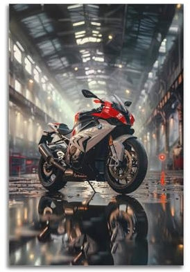 Motorrad-Poster für S1000RR, Sportfahrrad, dekoratives Gemälde, Leinwand, Kunstbild, 30 x 45 cm