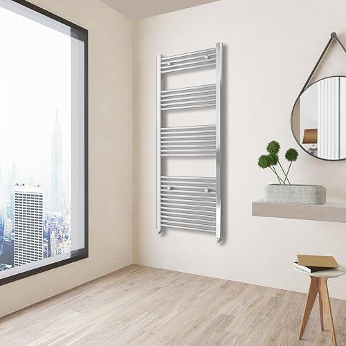 1600x550mm Heated Towel Rail Radiator Straight Chrome Ladder Warmer Radiator