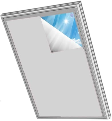 Kebinmaoyi Blackout Blind, No Drill Blinds Blackout Curtain with Suction Cups, UV-Anit Protection Blackout Curtain,Blind for Bedroom, Nursery, Loft Roof Window White,57x78cm(22.4x30.7)