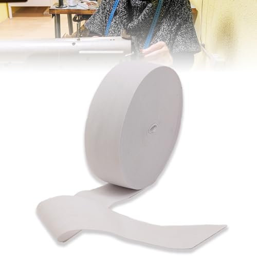 TuseRxln Gummiband Nähen Rubber Band Weiß, 5 M Lang 2cm Breit Breites Gummibänder, Stark Elastische Gummilitze, Hosengummi, Spinn- und Nähzubehör, Gummizug zum Nähen und Haushalt DIY Handwerk.