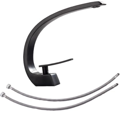 Single Hole Copper Basin Faucet Black for Home Hotel