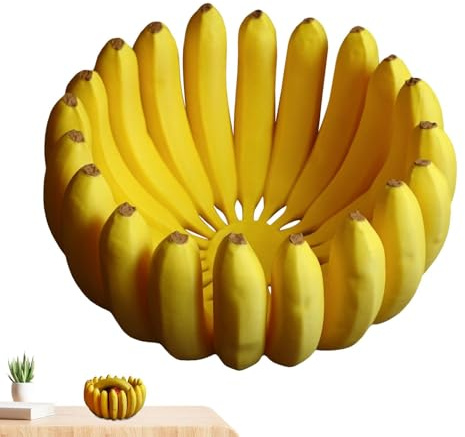Banana Bowl, Printed Banana Dish Ornament, Creative Fruit Model, Decorative Table Centerpiece, Simulated Fruit Plate for Dining Room, Indoor Desktop Decor