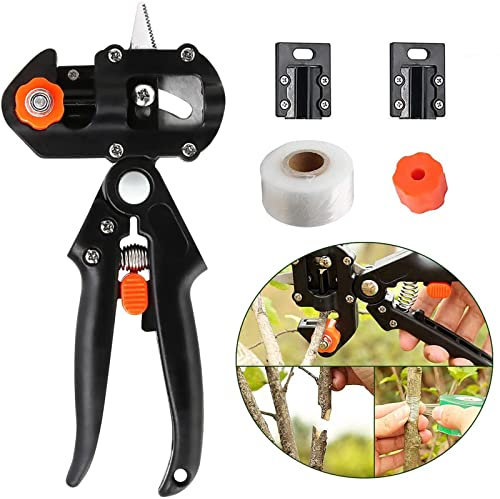 DDNGEJ Ciseaux de Jardinage Outil de greffage Couteau 2 en 1 Outils de Taille de greffage de Jardin Parfait pour la greffe d'arbres fruitiers, y Compris Les Bandes de