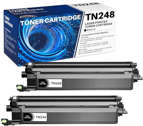 colorfly TN248 Toner Kompatibel für Brother TN248 TN248XL Tonerkartusche für DCP-L3515CDW DCP-L3520CDW HL-L3215CW HL-L3220CW HL-L3220CWE HL-L3240CDW MFC-L3740CDW MFC-L3760CDW (2 X TN248)
