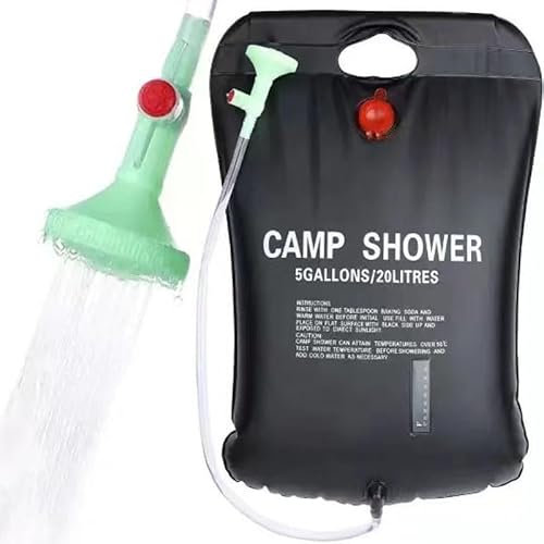 Mounteps Tragbare Solar-Duschtasche, 20 l, Camping, Wassersack, Sonne, kompakt, beheizt, für den Außenbereich