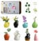 COWANIEE 8pcs Mini Vase Magnets for Fridge +4* Fake Plants, Mini Magnet Cute Vases for Refrigerator