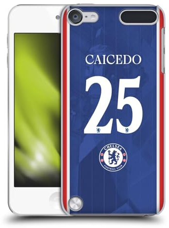 Head Case Designs Offizielle Chelsea Football Club Moisés Caicedo 2025/26 Spieler Home Kit Harte Rueckseiten Handyhülle Hülle Huelle kompatibel mit Apple iPod Touch 5G 5th Gen