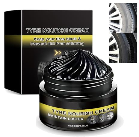 NLFOX Tire Care Wax - Tyre Nourish Cream - High Gloss Shine Car Tire Polish - Tire Maintenance and Coating Paste - Waterproof Tire Cleaner Cream - Tyre Protective Coating Restorer