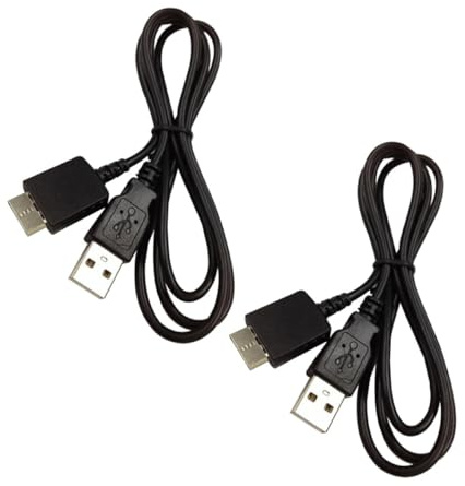 IWOWHERO Mp3 Player und Mp4 Player Ladekabel 2 Stück USB Datenkabel Kompatibel mit Wmc Nw20Mu Robustes Design für Täglichen Gebrauch