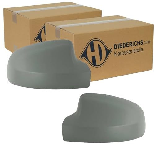 2X Diederichs Spiegelkappen Grundiert links+rechts | 4560128 + 4560129 passend für Duster Loga