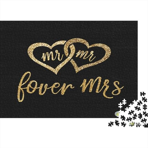 LGBT 1000 Teile Pärchen Puzzle für Erwachsene Papier Romantische Liebes Hochzeit Puzzle Entspannung Wanddeko 70x50cm/1000pcs