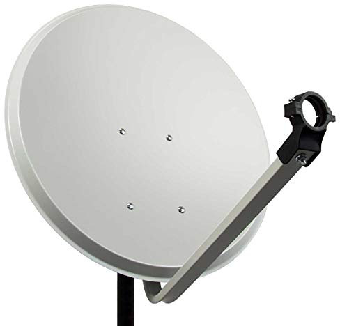 PremiumX PXA80 Satellitenschüssel 80cm Aluminium Hellgrau Satelliten-Antenne SAT Offset Spiegel