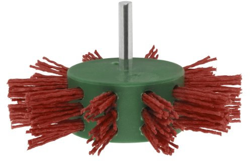 Bosch 2609256543 6 x 100mm Flap Brush Nylon Wire with Aluminium Oxide K80 Sic-Coated Shank