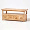 HOMESCAPES Solid Mango Wood Coffee Table cum TV Unit Oak Shade Mangat Living Room Furniture 110 x 50 x 50 cm