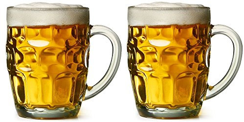 Arcoroc Britannia Set of 2 British Glass Beer Mug 20oz / 1 Pint - 00989