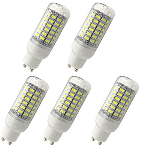 Aoxdi 5 Stück GU10 LED Leuchtmittel Birnen 10W, Kaltweiß, LED 10W Mais Licht Lampen 69 SMD 5730 GU10 Energiespar Lampe, AC220-240V