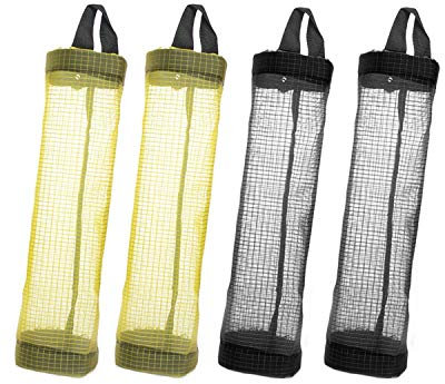 CRIVERS Distributeur de Sacs Poubelle pour Cuisine, Organisateur Suspendu à Mailles Pliantes