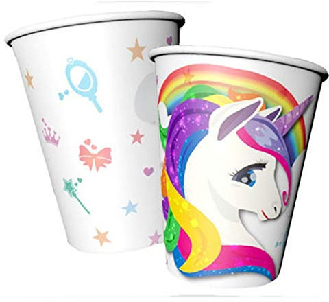 Lot de 8 gobelets en carton Licorne