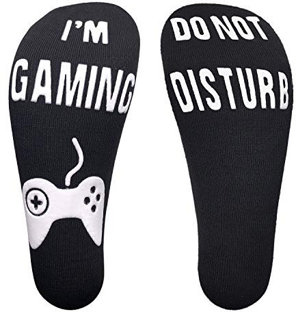 Gamer Socks Gamer Gifts Sock Do Not Disturb, I'm Gaming Novelty Funny Socks Birthday Present Chiristmas Gifts Funny Mid Calf Socks For Game Lovers Christmas Men Women Unisex, Short