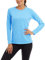 TACVASEN Damen Sonnenschutz Shirt Langarm Swimsuit Sportoberteil UPF 50+ Hemd UV-Schutz Outdoor Sommer T-Shirt (S, Blau)(S,Blau)