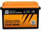 LIONTRON LiFePO4 Akku 12,8V 200Ah (~2,56 kWh) LX Arctic geeignet für die Verwendung bis -30°C mit BMS und Bluetooth Überwachung. Maße (LxBxH) 390 x 233 x 255mm, LISMART12200LX-A, Black/Orange