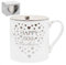 The Leonardo Collection LP34050 Ceramic 60th Birthday Mug Hearts | 1 Piece-8x8x9 cm Accessory, Cream and Gold