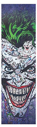 Mnsruu Simpatico Teschio Di Zucchero Pagliaccio Skateboard Grip Tape Adesivo Nastro Grip Foglio Lungo Antiscivolo No Bolle Scooter Carta Vetrata per Longboard 84 x 23 cm